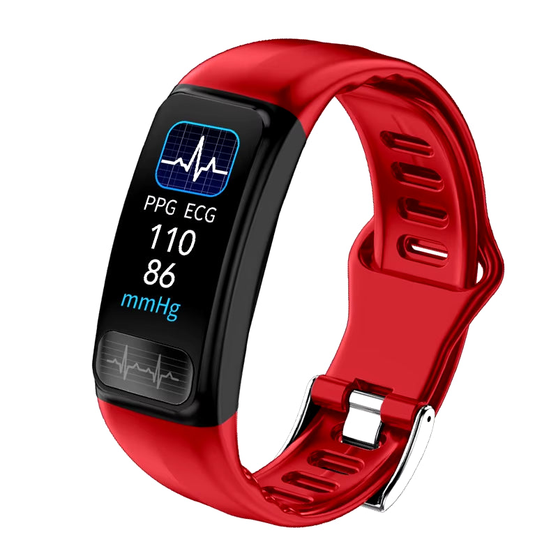 P12 ECG PPG SPO2 Smart Band IP67 Waterproof Fitness Tracker Smart Watch Heart Rate Blood Pressure Oxygen Monitor Sport Bracelet