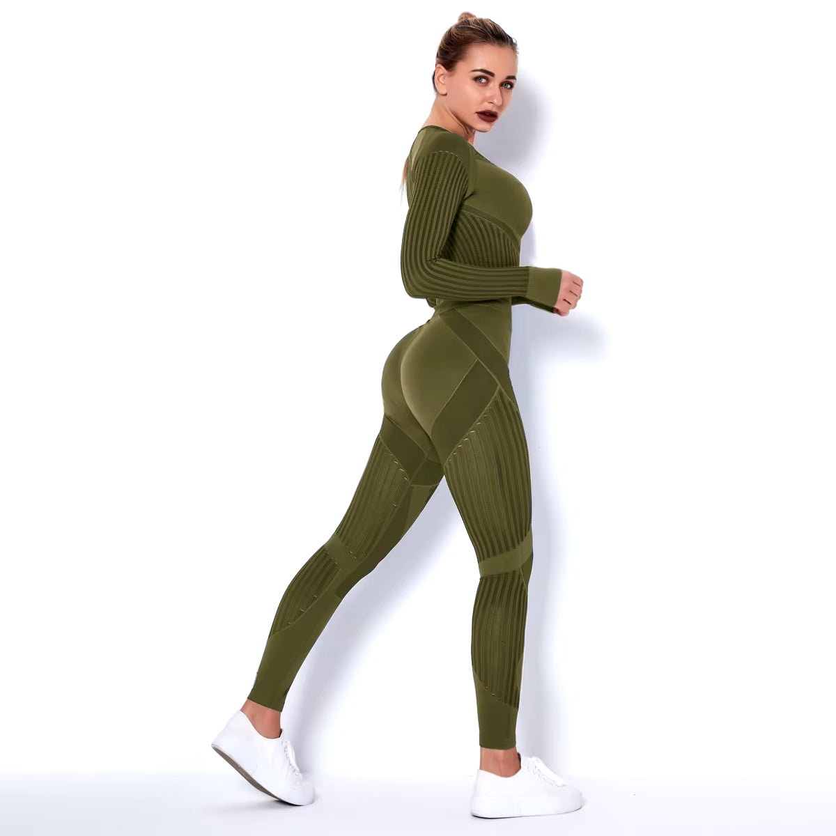 Hollow Out Seamless Yoga Set Sport Outfits Women Black Two 2 Piece Crop Top Bra Leggings Workout Gym Suit Fitness Sport Sets